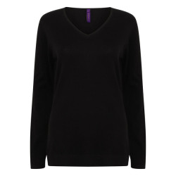 HB721 LADIES LIGHTWEIGHT V NECK JUMPER