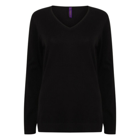HB721 LADIES LIGHTWEIGHT V NECK JUMPER