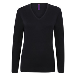 HB721 LADIES LIGHTWEIGHT V NECK JUMPER