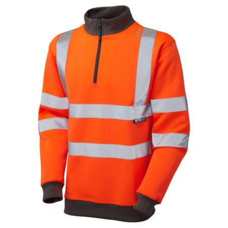 SS01 BRYNSWORTHY Leo EcoViz 1/4 Zip Sweatshirt