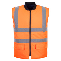 S469 Hi-Vis Reversible Bodywarmer