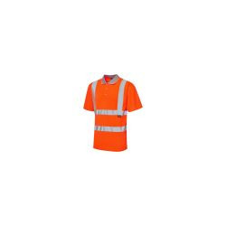 H76 Supertouch Hi Vis Orange Bird Eye Polo Shirt
