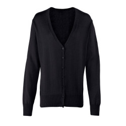 PR697 LADIES BUTTON THROUGH KNITTED CARDIGAN