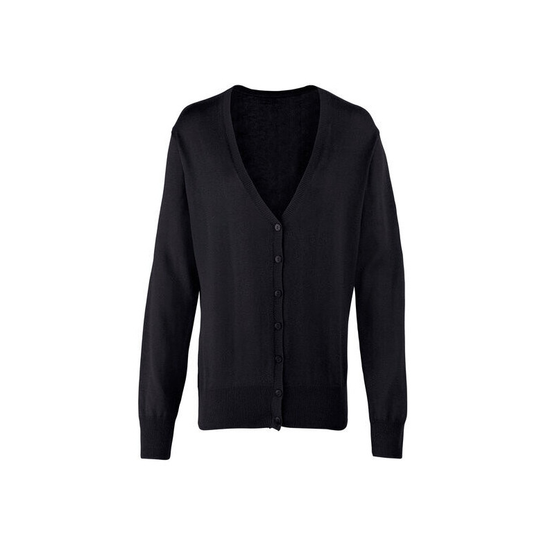 PR697 LADIES BUTTON THROUGH KNITTED CARDIGAN