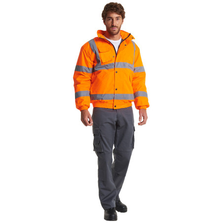 UC804 Hi Vis Bomber Jacket