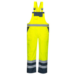 S488 Hi-Vis Breathable Contrast Rain Bib and Brace