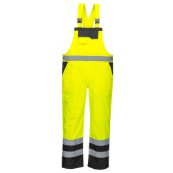 S488 Hi-Vis Breathable Contrast Rain Bib and Brace