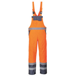 S488 Hi-Vis Breathable Contrast Rain Bib and Brace