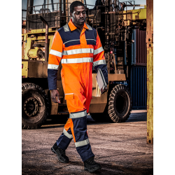 A361 Gryzko Two tone Coverall Orange and Navy (Clearance)