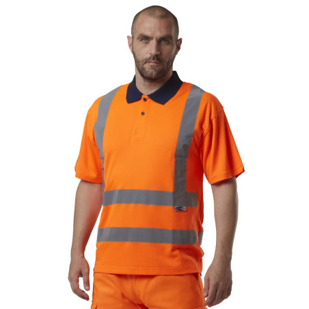 P01 Hi viz Short sleeve Polo Shirt