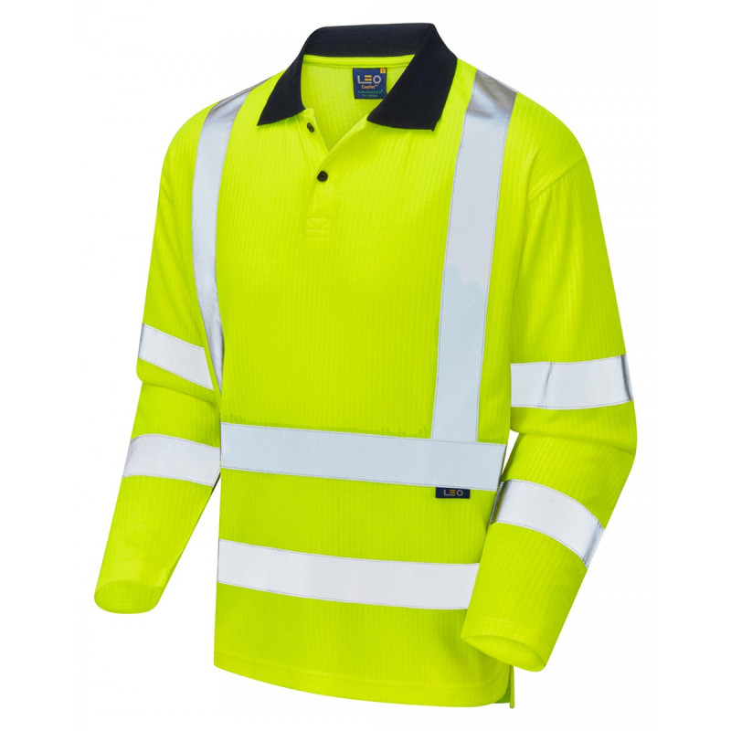 P05 Long Sleeve Hi Viz Polo Shirt
