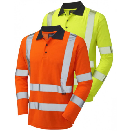 P05 Long Sleeve Hi Viz Polo Shirt
