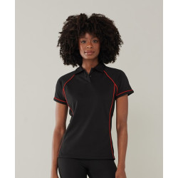LV371 Women's piped performance polo