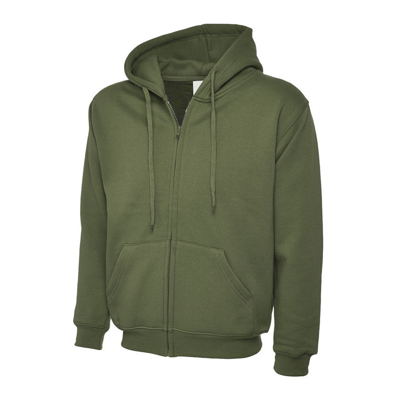 UC504 ADULTS CLASSIC FULL ZIP HOODED SWEATSHIRT