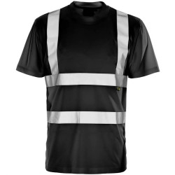 H118 35171-7 BLACK HI VIZ T.SHIRT